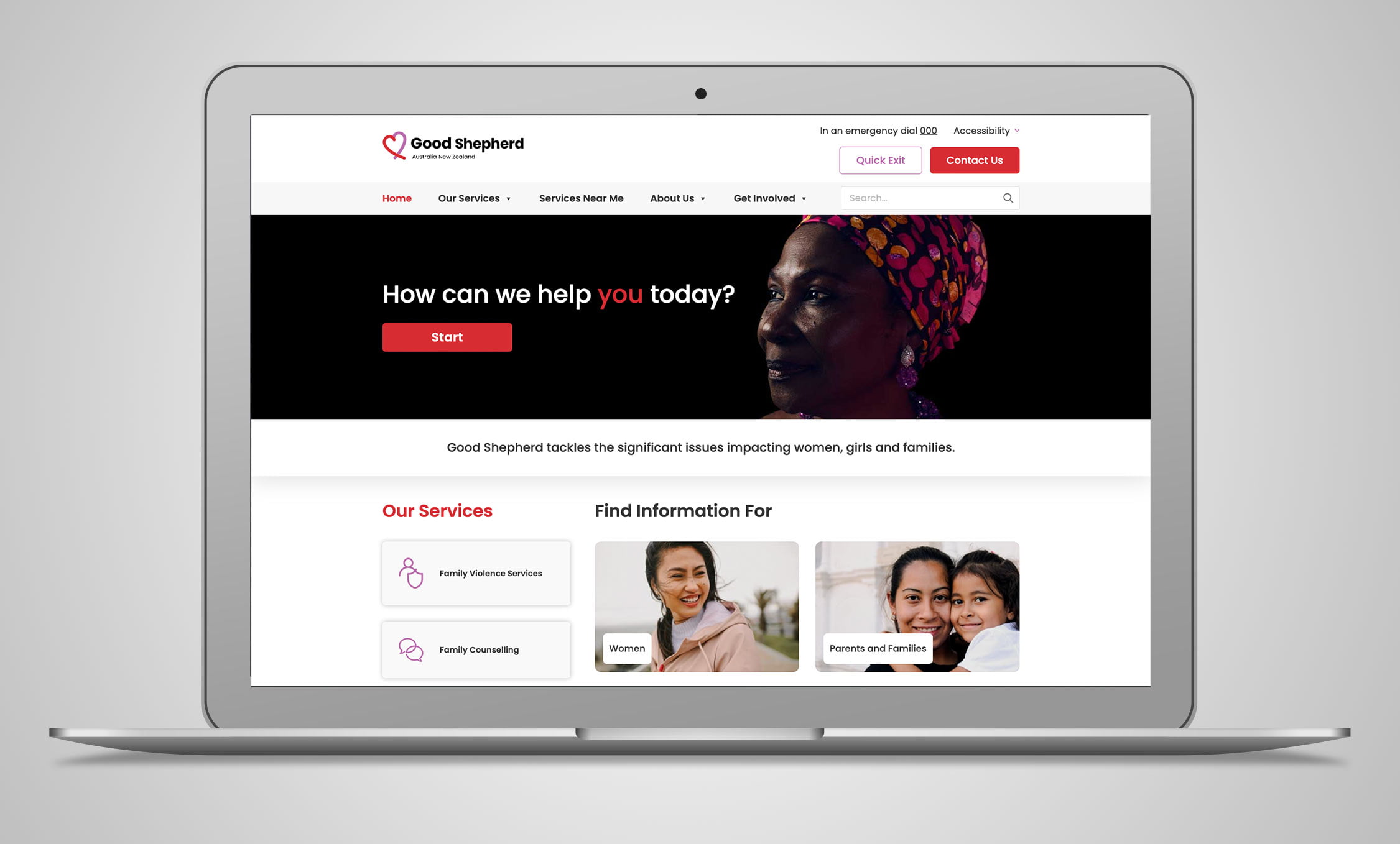 We helped Good Shepherd consolidate multiple websites to one main website