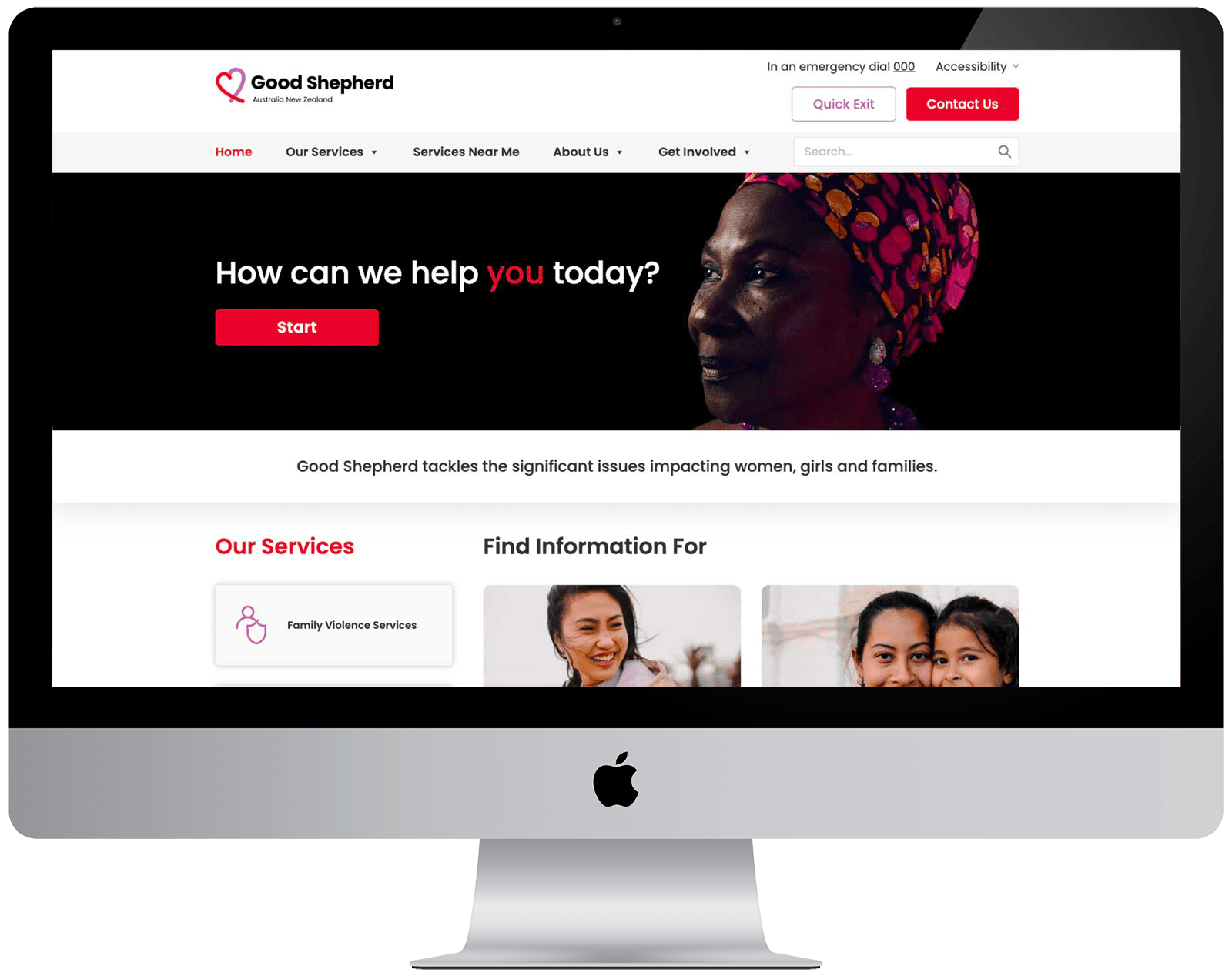 We helped Good Shepherd consolidate multiple websites to one main website 1 Good Shepherd01