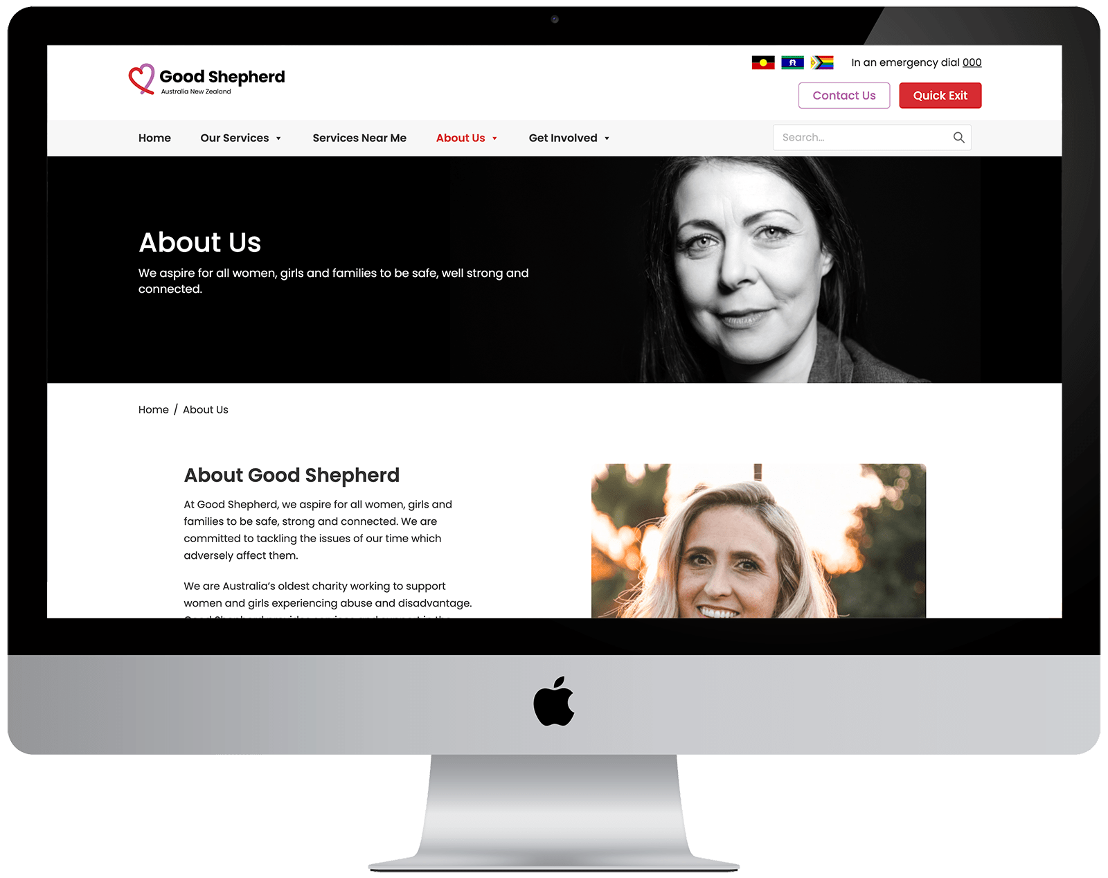 We helped Good Shepherd consolidate multiple websites to one main website 2 Good Shepherd02